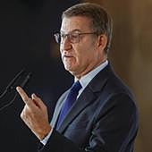 Feijóo: «Nunca pensé que vería a un candidato a la presidencia rendir pleitesía a los diputados de Bildu»