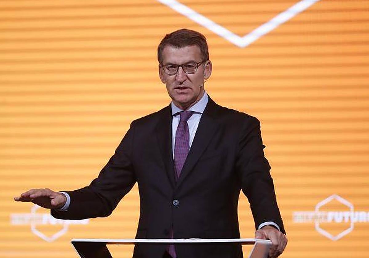 El líder del PP, Alberto Núñez Feijóo, interviene en la segunda jornada del foro Metafuro. En vídeo, declaraciones de Feijóo.