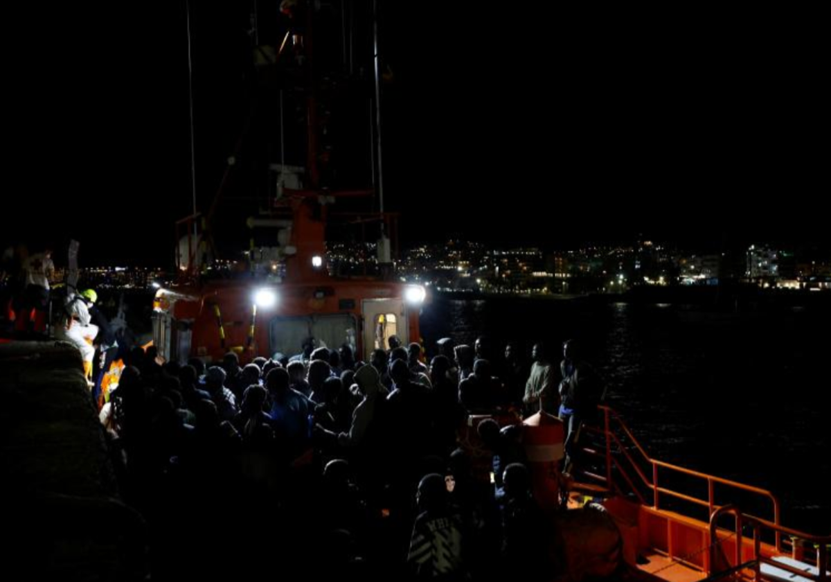 Desembarco anoche en el muelle dee Arguineguín, Gran Canaria