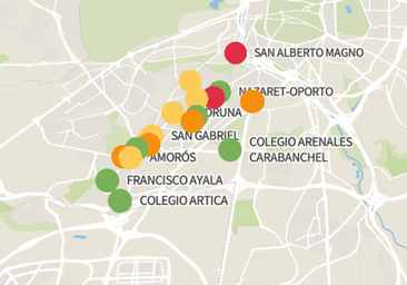 Los colegios e institutos con mejores notas en Carabanchel: consulta la lista completa