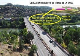 Un paso más para que el proyecto de un hotel de cinco plantas junto al río Tajo se haga realidad en Toledo