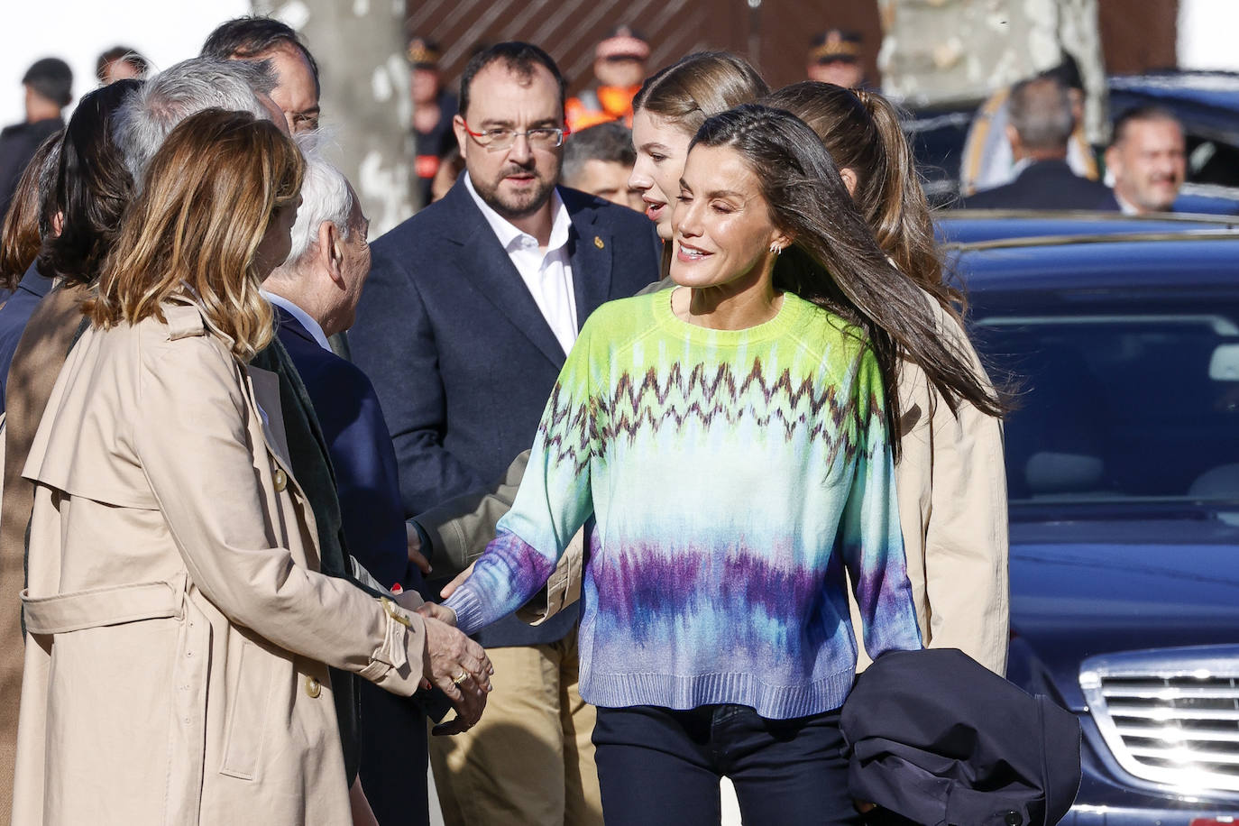 La llegada de la Familia Real al Pueblo Ejemplar de Asturias, en imágenes