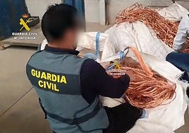 La Guardia Civil recupera una tonelada y media de cobre robado por una banda criminal a una empresa de Castellón