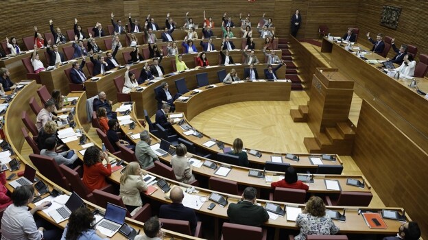 Imagen del hemiciclo de las Cortes Valencianas durante la sesión de control celebrada este jueves