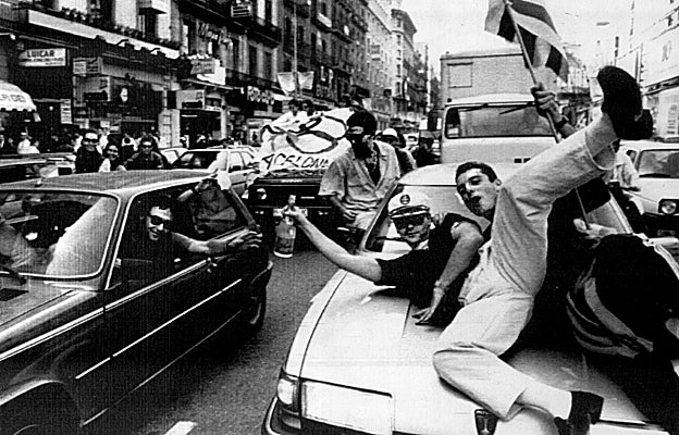 Celebración por la consecución de los Juegos Olímpicos de Barcelona