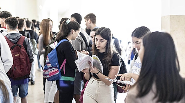 Estudiantes en la Universidad de Santiago