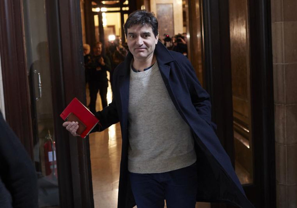 Sergi Sabrià, en el Parlament de Cataluña