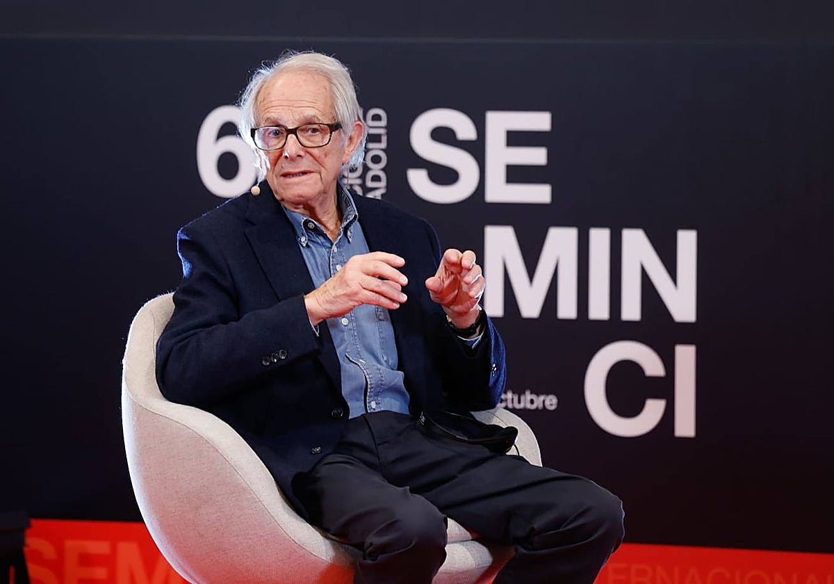 Ken Loach durante su intervención en la Seminci
