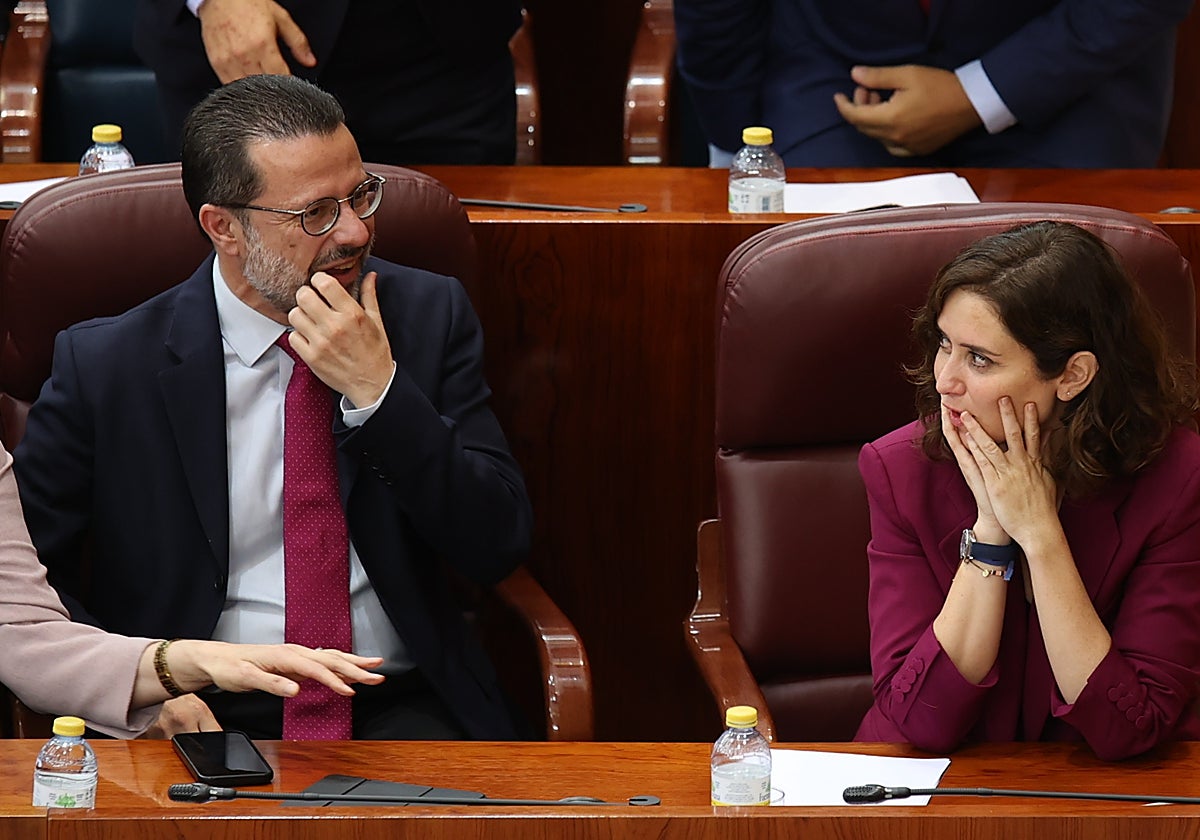 Javier Fernández-Lasquetty, junto a Isabel Díaz Ayuso