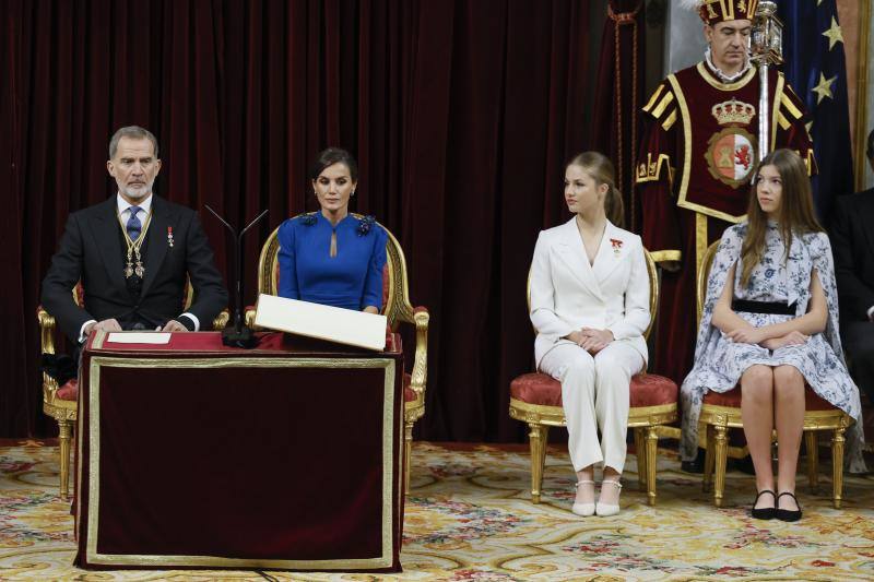 Los Reyes de España, Felipe VI y Letizia, la princesa Leonor; la infanta Sofía