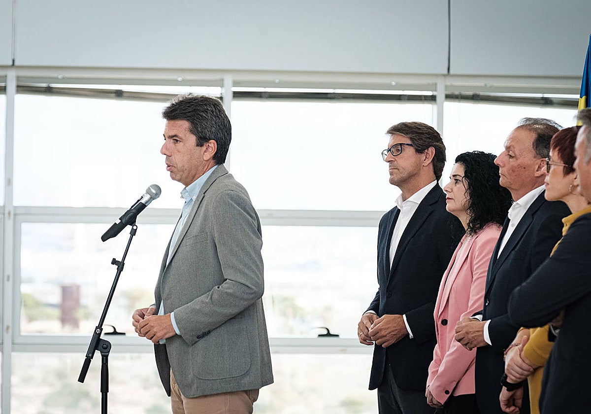 Imagen del presidente de la Generalitat Valenciana, Carlos Mazón, este viernes en Alicante