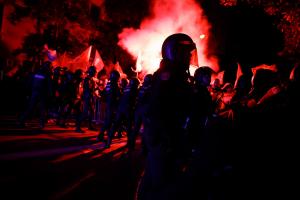 Protestas contra los la amnistía en Madrid