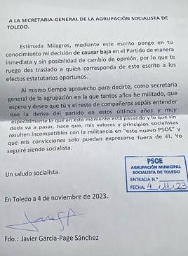 Imagen - El hermano gemelo de García-Page se da de baja del PSOE por «la deriva del partido»