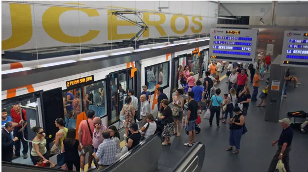 Imagen de archivo de una estación de TRAM en Alicante