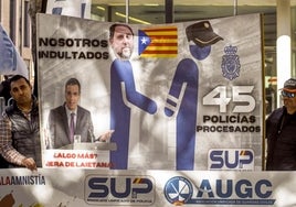 Policías y guardias civiles, contra el pacto PSOE-Junts: «Criminales amnistiados y agentes encausados»