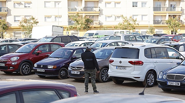 Aspecto actual del aparcamiento de Valdeolleros