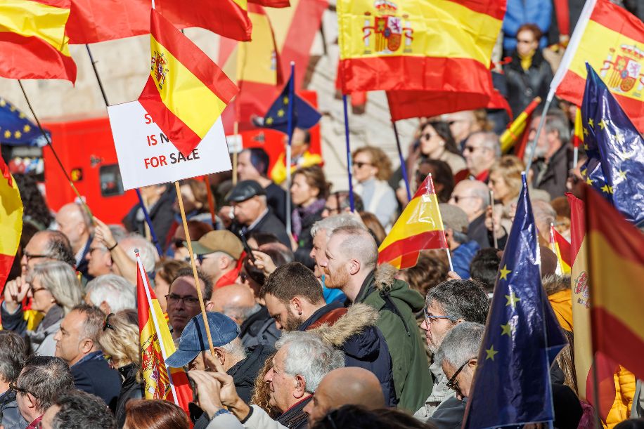 Manifestantes en la protesta celebrada en Burgos