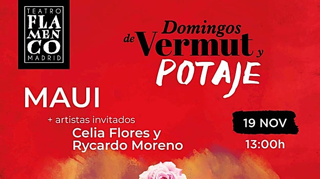 Cartel de los domingos de vermú y potaje