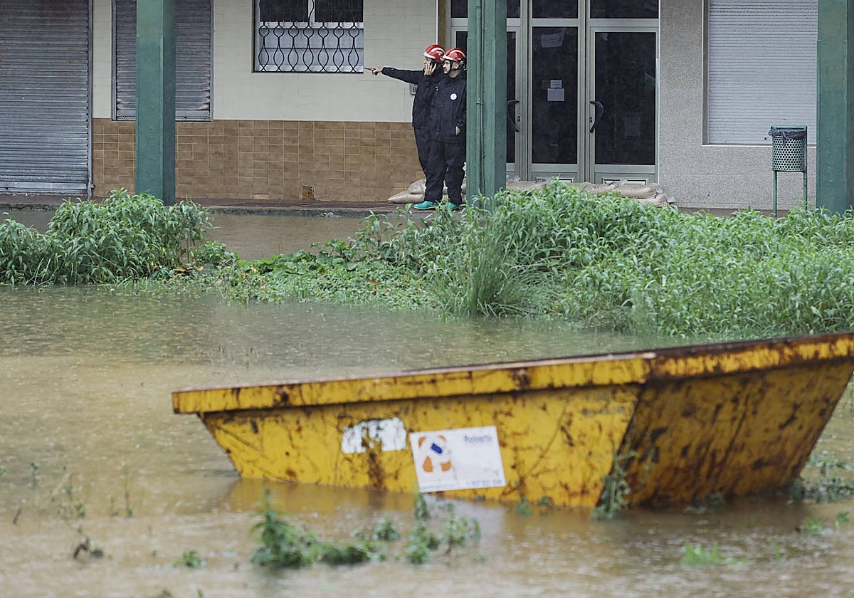 Imagen de las inundaciones ocurridas en Fene (La Coruña) por la crecida del río