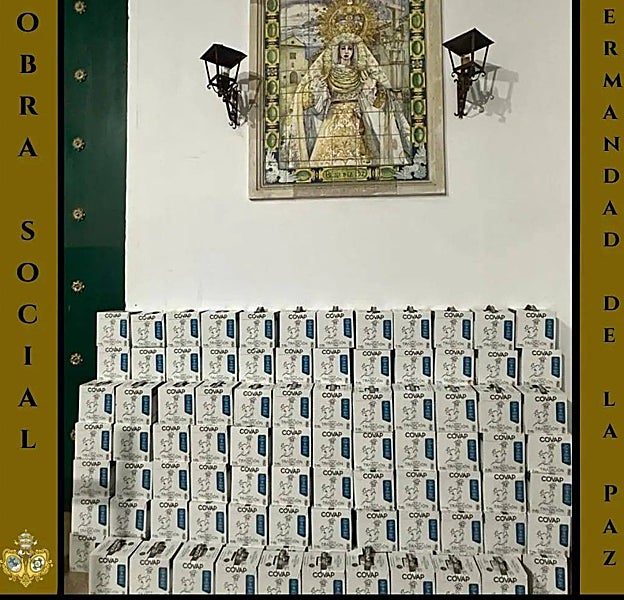 Litros de leche donados por Covap a la hermandad de la Paz