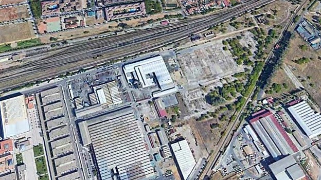 Foto aérea del complejo