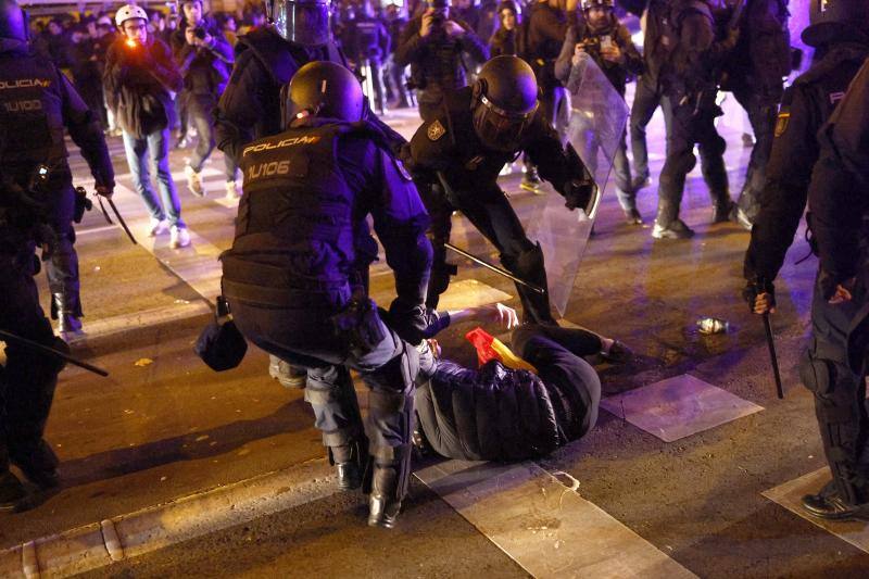 Nueve detenidos en la protesta de este miércoles en Ferraz