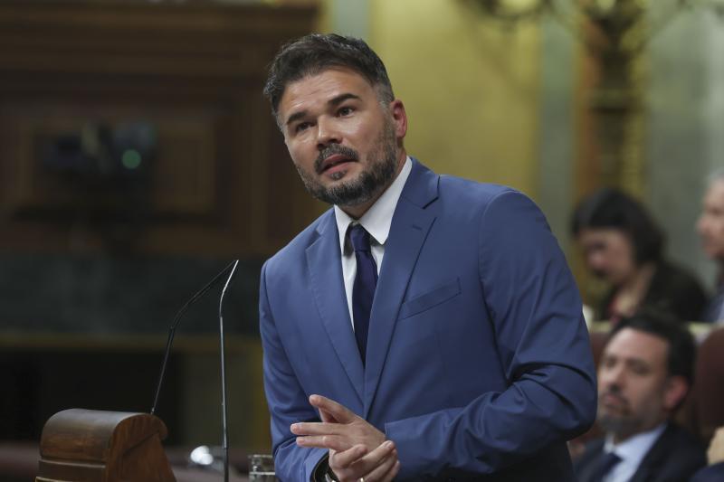 El portavoz de ERC, Gabriel Rufián,