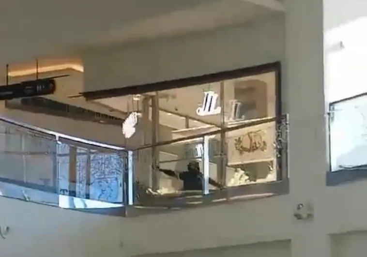 Captura en vídeo de la agresión de encapuchados a una joyería de un centro comercial de Castellón
