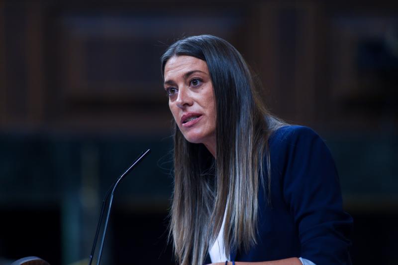 Cerraba la jornada en el Congreso de los Diputados la diputada y portavoz de Junts, Miriam Nogueras