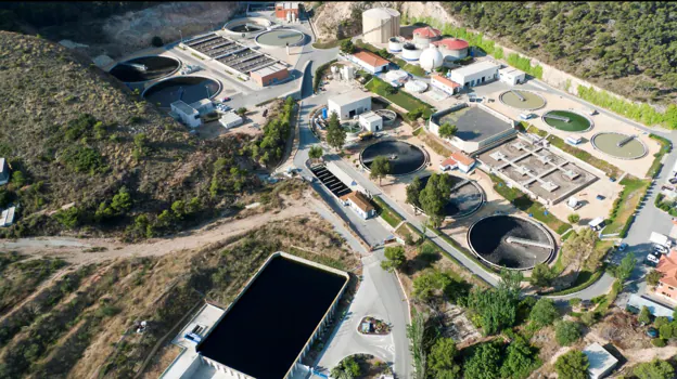 Vista aérea de las instalaciones de la biofábrica de Benidorm.