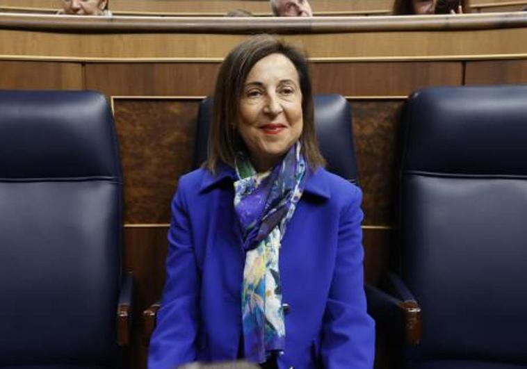 Margarita Robles en la primera sesión del debate de investidura de Pedro Sánchez