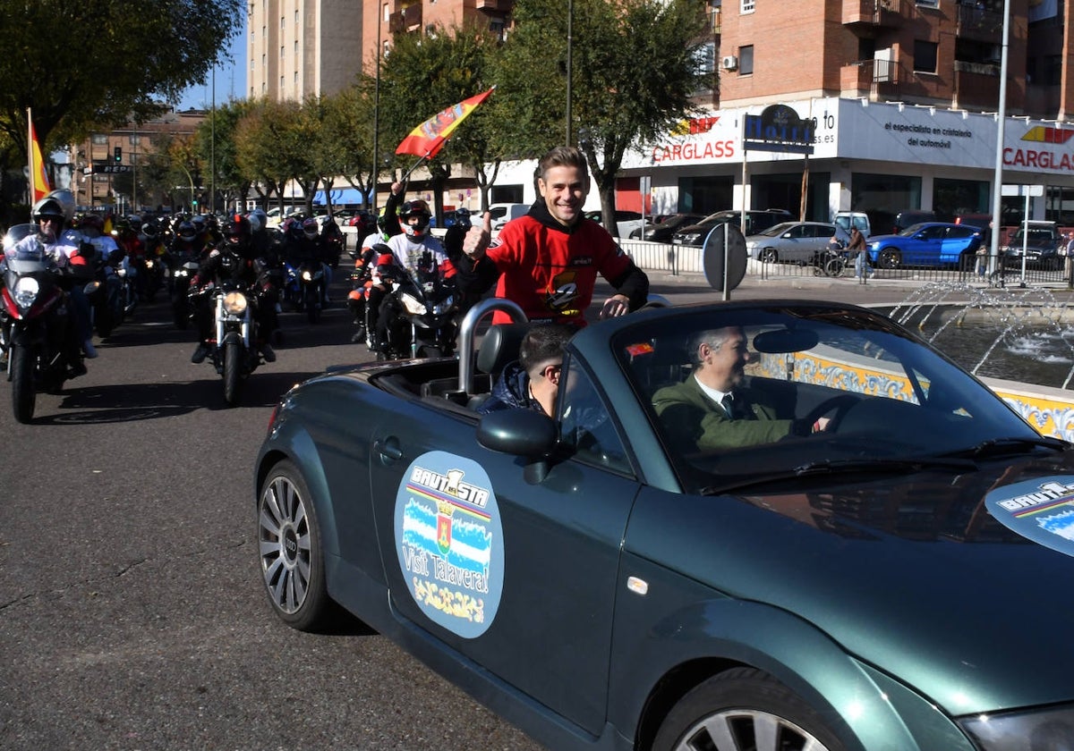 Álvaro Bautista durante su recorrido como bicampeón del Mundo de SuperBike por Talavera