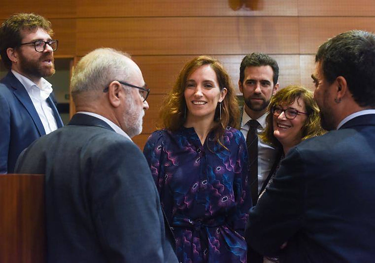 Mónica García, en el último Pleno de la Asamblea de Madrid