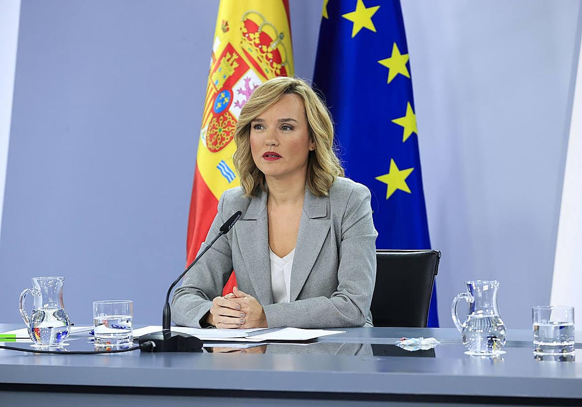 La ministra de Educación y Deportes y ministra portavoz, Pilar Alegría, en una imagen de archivo.