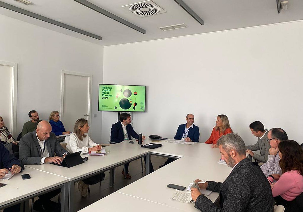 Imagen de la reunión de la Comisión técnica para la organización de la Capitalidad Verde Europea de Valencia