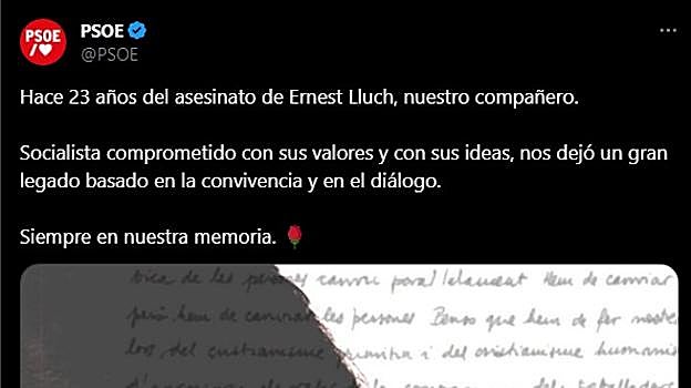 El tuit original, publicado a las 10:23 d ela mañana