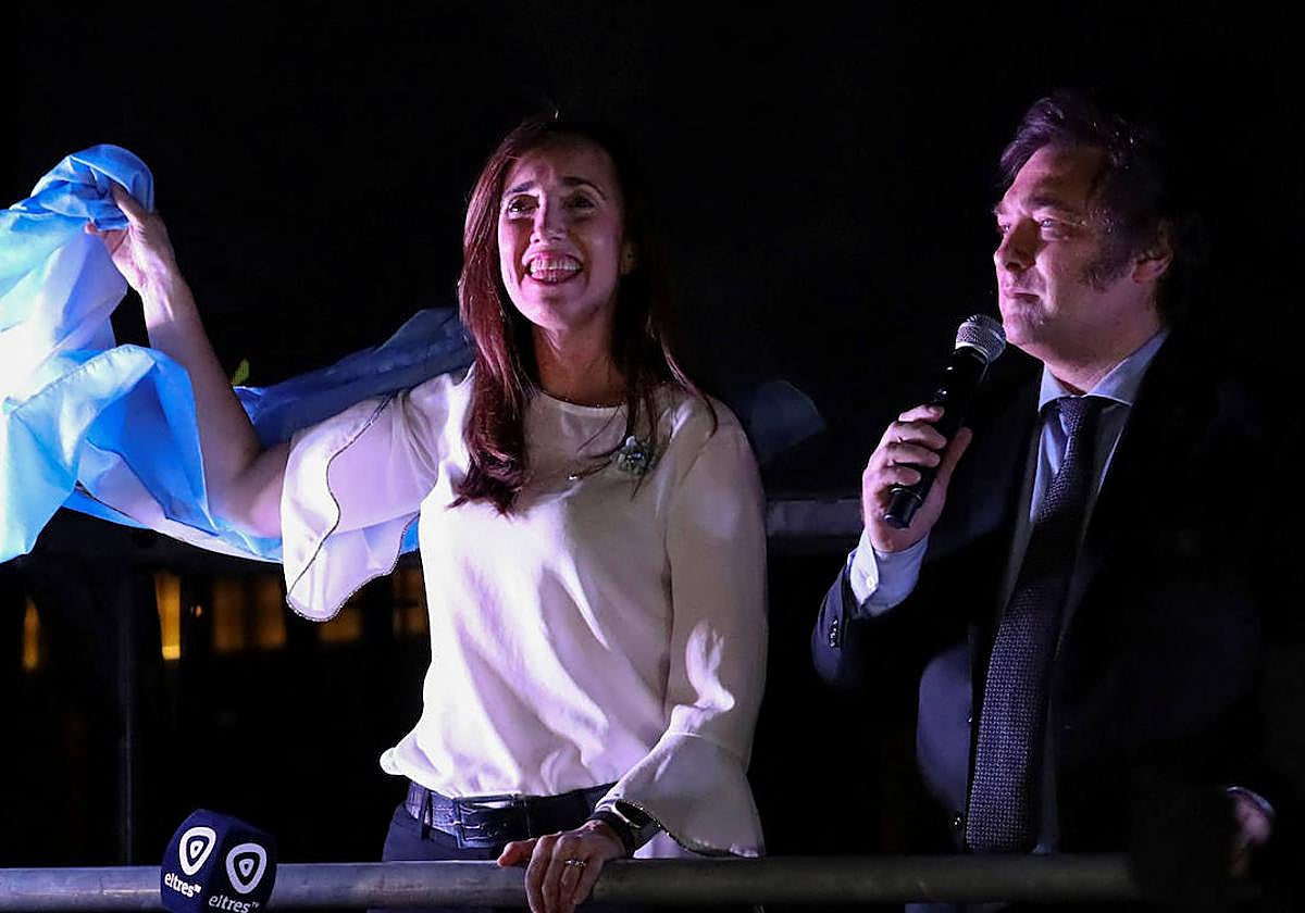 Victoria Villarruel y Javier Milei, la noche electoral en la que ganaron