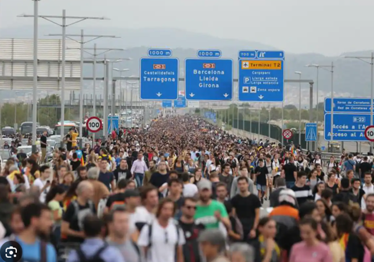 La marcha a El Prat de Tsunami