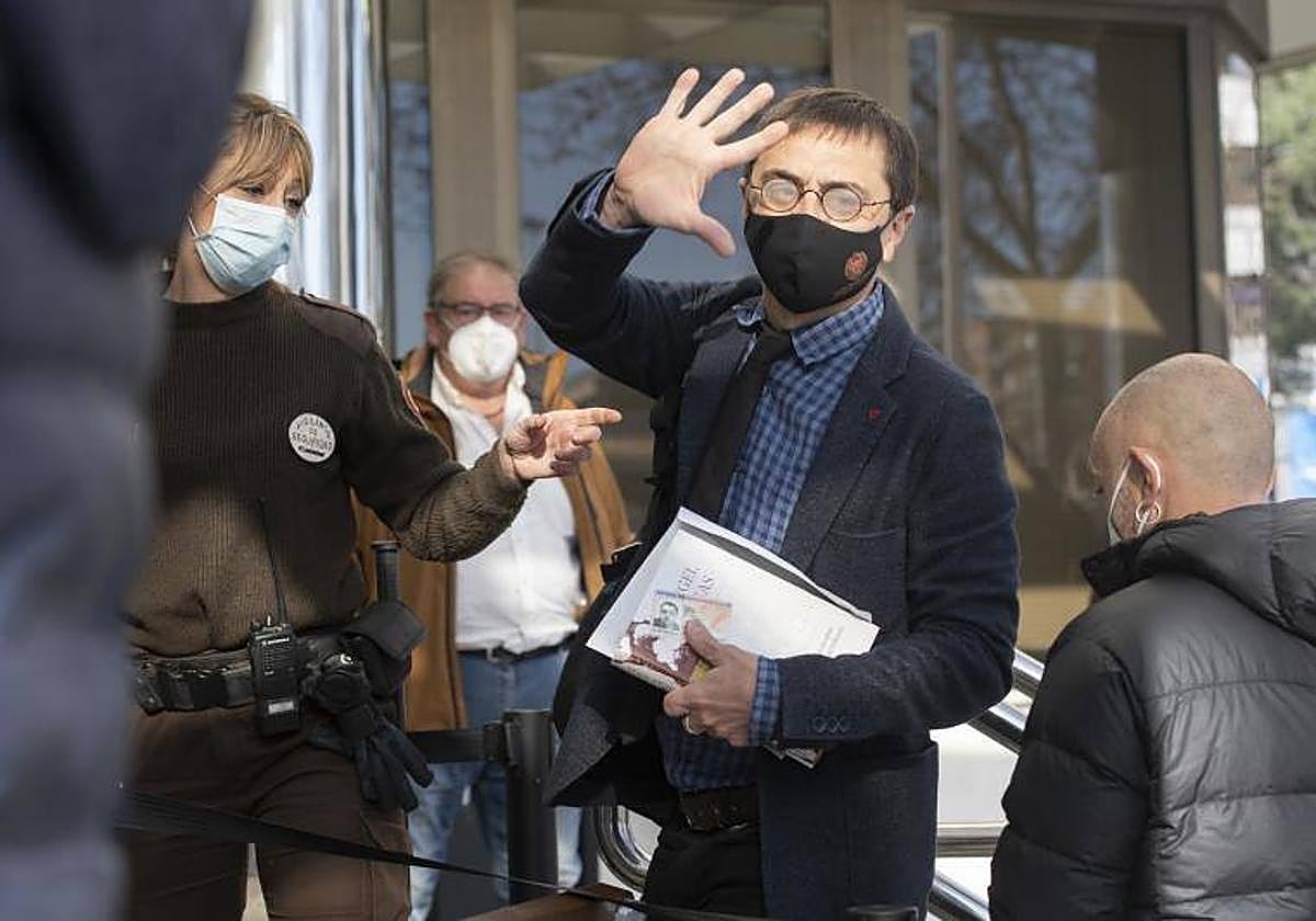 Juan Carlos Monedero en los juzgados en una imagen de archivo