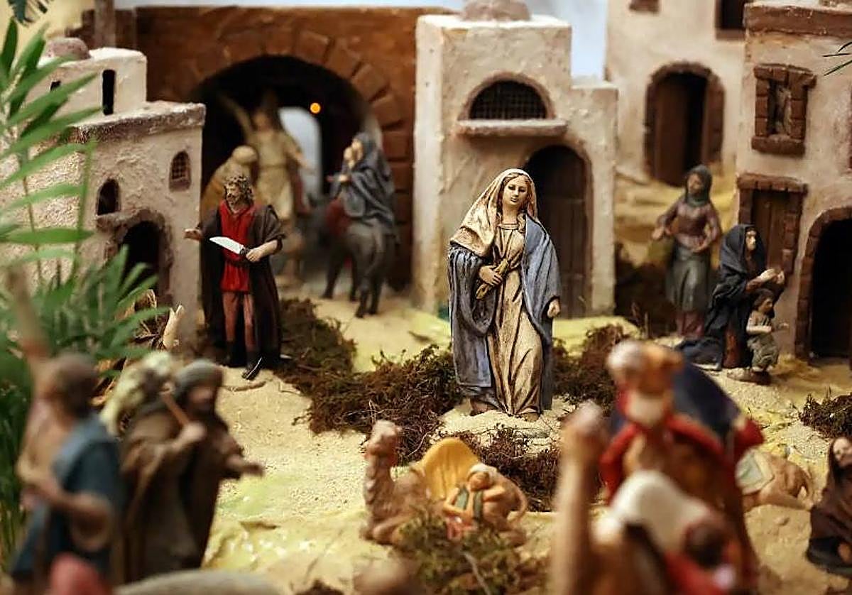 Uno de los belenes participantes el año pasado en el concurso de Cajasur