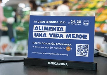 Mercadona se suma a la Gran Recogida de Alimentos 2023 entre el 24 y el 28 de noviembre