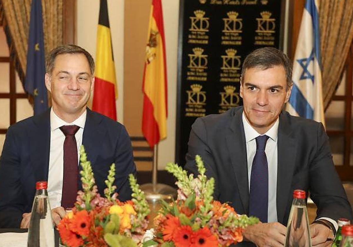 El primer ministro de Bélgica, Alexander De Croo, y el presidente del Gobierno, Pedro Sánchez