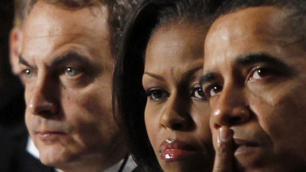 Zapatero junto a Michelle y Barack Obama