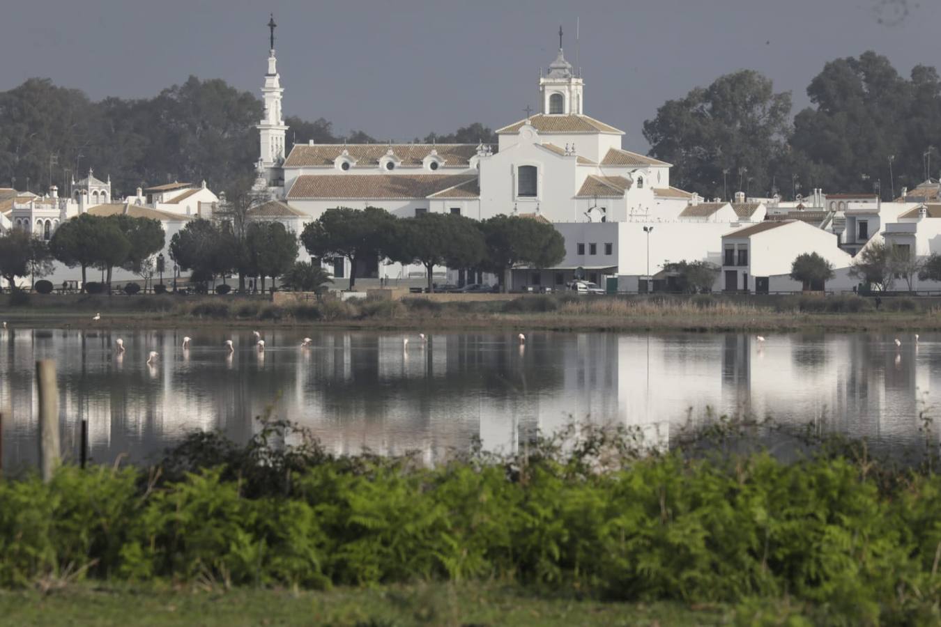 Teresa Ribera y Juan Moreno, durante su paseo por el parque nacional, previo a la firma 