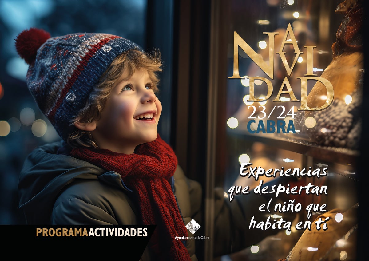 Cartel promocional de la programación navideña municipal de Cabra