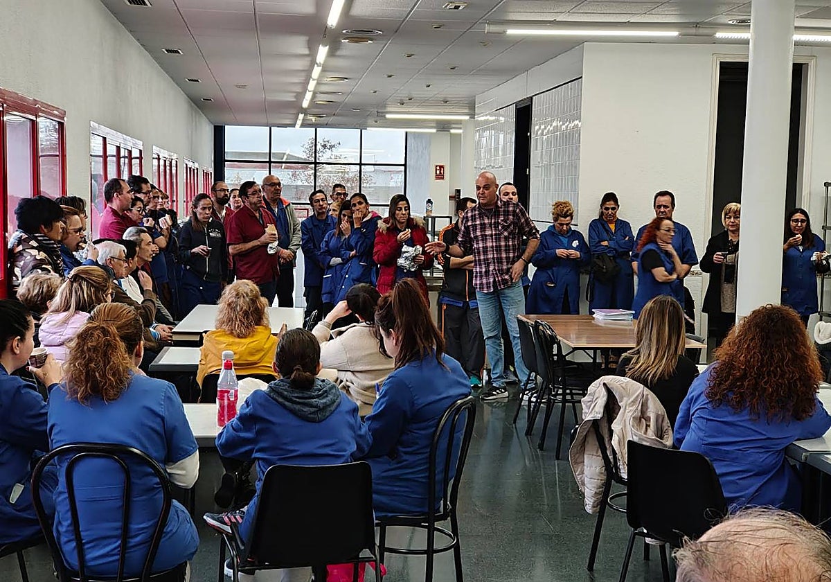 Asamblea de trabajadores celebrada este miércoles