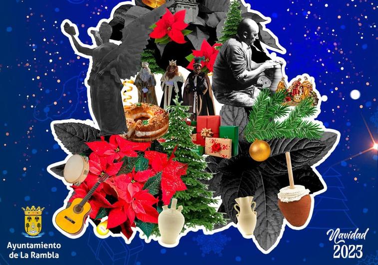 Cartel anunciador de la programación de Navidad de La Rambla
