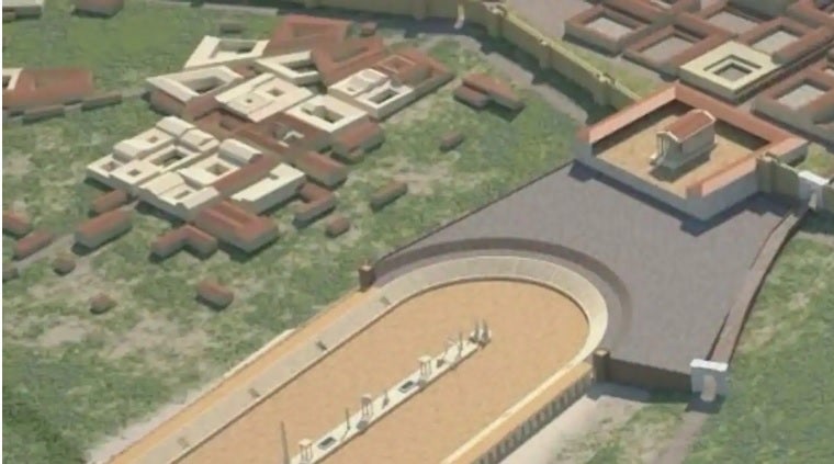 Simulación del templo y el circo