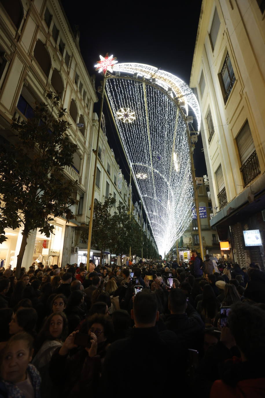 Fotos: el multitudinario encendido del alumbrado de Navidad en Córdoba