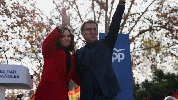 La manifestación del PP contra la amnistía, en imágenes